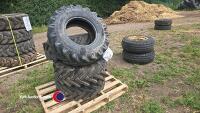 4 x 295 80 15.3 STarco 1T dumper tyres 70% remaining tread checked and tested ready to fit - 3