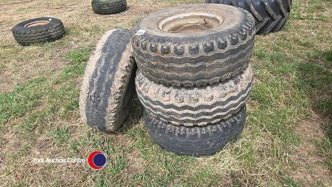 4 trailer wheels 12.5/80-15.3 6 stud