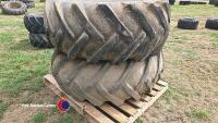 2 wheels from NH forager 23.1-26 12ply 8 stud about 60% - 4