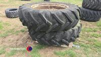 Pair of Michelin 16.0 R38 tractor wheels