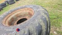 4 x flotation rims and tyres to suit Fastrac 700/50-26.5, 70% tread - 2