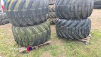 4 x flotation rims and tyres to suit Fastrac 700/50-26.5, 70% tread - 5