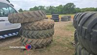 4 x rowcrop rims and tyres to suit JCB Fastrac. 340/85 R38, 60% tread