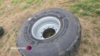 Advance 525/65 R20.5 flotation tyre on 10 stud rim - 2