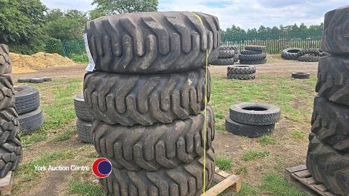 4 x 15.5 25 Goodyear Loadall tyres 80% remaining tread checked and tested ready to fit