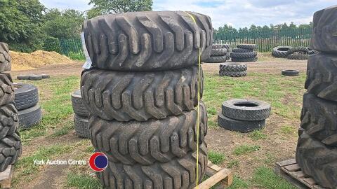 4 x 15.5 25 Goodyear Loadall tyres 80% remaining tread checked and tested ready to fit