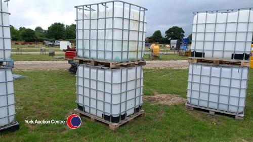 2 x 1000L IBC, 6 - 12 months old