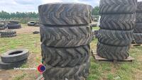 4 x 400 80 24 JCB Sitemaster tyres 80% remaining tread checked and tested ready to fit - 3