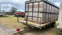 Tractor drawn 20ft stock box, on trailer - 2