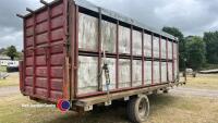 Tractor drawn 20ft stock box, on trailer - 4