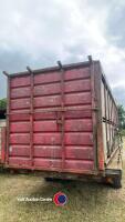 Tractor drawn 20ft stock box, on trailer - 7