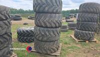 4 x 500 60 22.5 Starco 9T dumper tyres 80% remaining tread checked and tested ready to fit