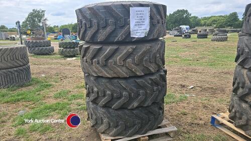 4 x 400 80 24 Alliance Toughtrac Loadall tyres 80% remaining tread checked and tested ready to fit