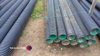 12 x 6m x 150mm twin wall drainage pipe, inc 13 joiners - 2