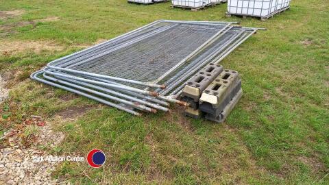 Heras fence panels with feet