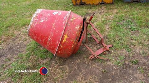 Cement mixer for back of tractor with pto shaft