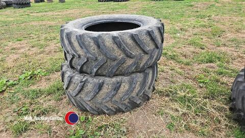 Pair of Goodyear 480/65 tyres 20%