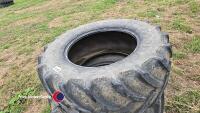 Pair of Goodyear 480/65 tyres 20% - 2