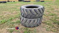 Pair of Goodyear 480/65 tyres 20% - 4