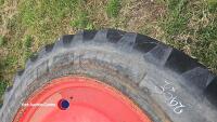 Pair of Fendt 714 rear row crop wheels VF 380/90R46 Michelin Spray BiB - 3