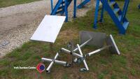 3 stainless steel pedestal work station, 750mm high - 2