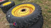 Pair of rear John Deere 6930 row crop wheels, Alliance 14.9R46 - 2