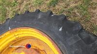 Pair of rear John Deere 6930 row crop wheels, Alliance 14.9R46 - 3