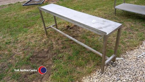 Stainless steel table, 2000l x 1000H x 490W