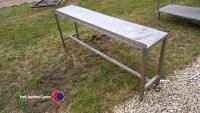 Stainless steel table, 2000l x 1000H x 490W