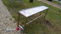 Stainless steel table, 2000l x 1000H x 490W - 3
