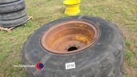 Pair of 8 stud rough terrain forklift wheels, 17.5/25 - 2
