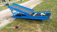 Blue painted steel incline conveyer, 2050L x 580W x 1000H - 3