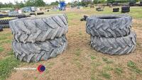 Set of Firestone tractor tyres, 650/65 R42, 540/65 R30