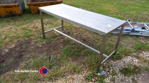 Stainless steel table, 1800L x 750W x 800H