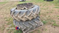 2 x Stocks dual wheel and clamps, 420/85R34 tyre - 4