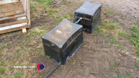 2 x large plastic header tanks