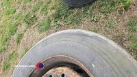 2 x super single wheels, 385/65 R22.5, off 2008 trailer - 3