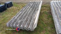 20 x Big 6 cement fibre sheets, 9ft6in long, used - 2