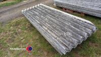 20 x Big 6 cement fibre sheets, 9ft6in long, used - 3