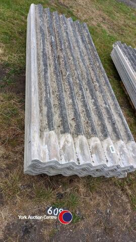 20 x Big 6 cement fibre sheets, 9ft6in long, used