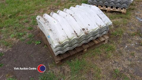 18 x cement fibre ridge sheets to suit 15deg pitch