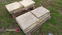 16 concrete flags with 165 block paving bricks