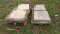 16 concrete flags with 165 block paving bricks - 2