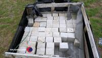 Pallet of yellow granite cubed setts - 2