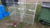 6 x wire mesh stackable crates