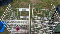 6 x wire mesh stackable crates - 2