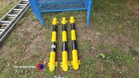 3 x workshop barriers and mesh cabinet - 3