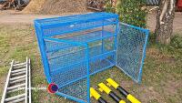 3 x workshop barriers and mesh cabinet - 4