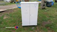 Grey metal lockable cabinet with key ( key in office) - 2