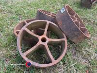 4 x cast shepherd hut wheels - 2